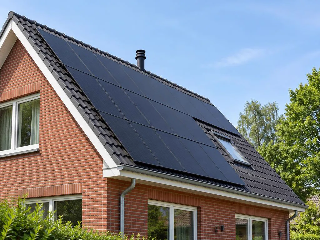 Zonnepanelen op het dak van een Nederlandse woning